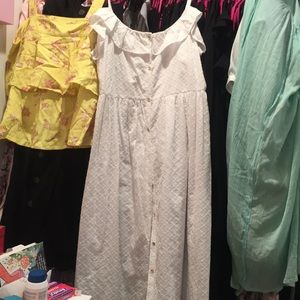 White mid length dress